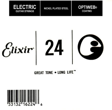 Elixir 16224 Electric Guitar NPS OPTIWEB Coating, Single String .024