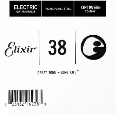 Elixir 16238 Electric Guitar NPS OPTIWEB Coating, Single String .038