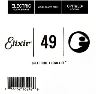 Elixir 16249 Electric Guitar NPS OPTIWEB Coating, Single String .049
