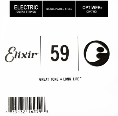 Elixir 16259 Electric Guitar NPS OPTIWEB Coating, Single String .059