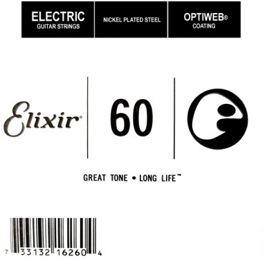 Elixir 16260 Electric Guitar NPS OPTIWEB Coating, Single String .060