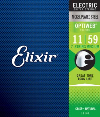 Elixir 19106 Optiweb Medium Nickel-Plated 7 String set 11-59