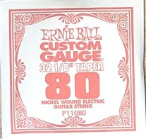 Ernie Ball 11080 Nickel Electric Guitar .080 Single Long 31" Taper