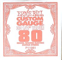 Ernie Ball 11081 Nickel Electric Guitar .080 Single XL 33.5" Taper