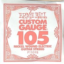 Ernie Ball 11098 Nickel Electric Guitar .105 Single Long 31" Taper