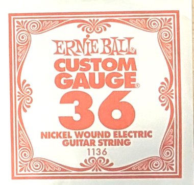 Ernie Ball 1136 Nickel Wound Electric Guitar .036 Single String