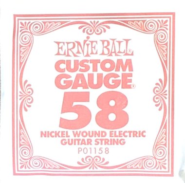 Ernie Ball 1158 Nickel Wound Electric Guitar .058 Single String