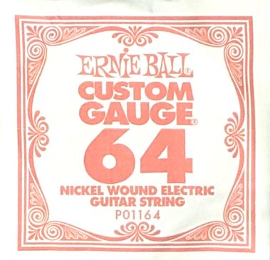 Ernie Ball 1164 Nickel Wound Electric Guitar .064 Single String