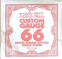 Ernie Ball 1166 Nickel Wound Electric Guitar .066 Single String