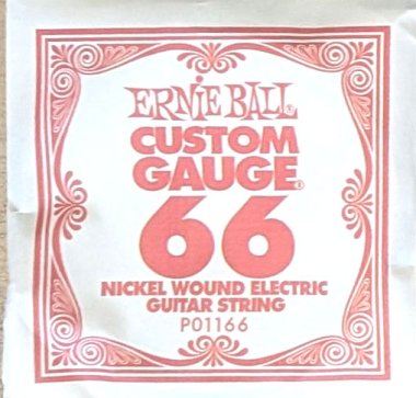 Ernie Ball 1166 Nickel Wound Electric Guitar .066 Single String