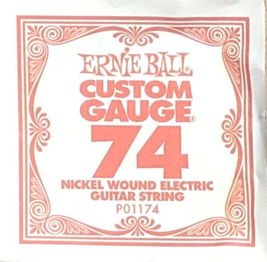 Ernie Ball 1174 Nickel Wound Electric Guitar .074 Single String
