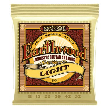 Ernie Ball 2004 Earthwood Acoustic 80/20 Bronze Strings Lt 11-52