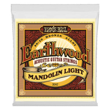 Ernie Ball 2067 Earthwood Mandolin Light Loop End 80/20 Bronze, 9-34