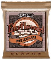Ernie Ball 2144 Earthwood Phosphor Bronze Acoustic Strings 13-56
