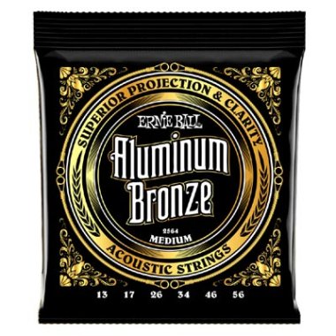 Ernie Ball 2564 Aluminum Bronze Acoustic Guitar Strings Med 13-56