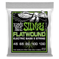 Ernie Ball 2816 Slinky 5-string Flatwound Electric Bass Strings 45-130