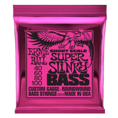 Ernie Ball 2854 Super Slinky Short Scale Bass Strings, 40-100