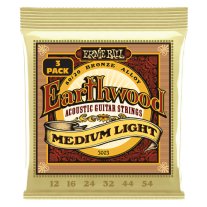 Ernie Ball 3-Pack Earthwood 3003 Acoustic 80/20 Bronze Strings Med-Lt 12-54