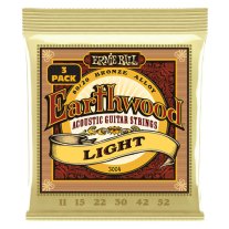 Ernie Ball 3-Pack Earthwood 3004 Acoustic 80/20 Bronze Strings Lt 11-52