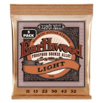 Ernie Ball 3-Pack Earthwood 3548 Phosphor Bronze Acoustic Strings 11-52