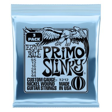 Ernie Ball 3-Pack Primo Slinky 3212 Electric Guitar Strings 9.5-44