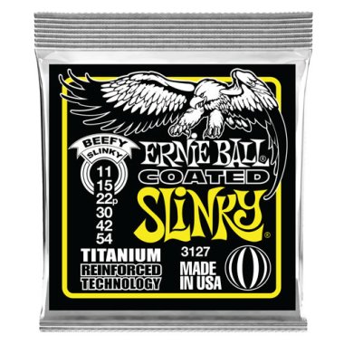 Ernie Ball 3127 Beefy Slinky Coated Titanium RPS Strings 11-54