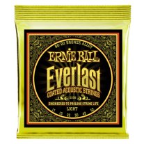 Ernie Ball Everlast Coated 80/20 Bronze Acoustic Strings, Light 11-52