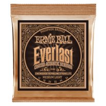 Ernie Ball Everlast Coated Phosphor Bronze Strings Med Light 12-54