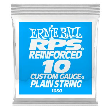 Ernie Ball P01030 Brass Reinforced Plain Electric Guitar .010 Single String