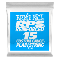 Ernie Ball P01035 Brass Reinforced Plain Electric Guitar .015 Single String
