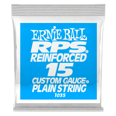 Ernie Ball P01035 Brass Reinforced Plain Electric Guitar .015 Single String