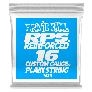 Ernie Ball P01036 Brass Reinforced Plain Electric Guitar .016 Single String