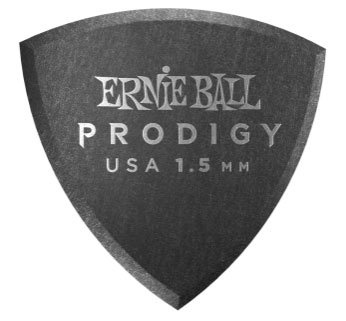 Ernie Ball P09332 Prodigy Guitar Pick, Large Shield 1.5mm Black