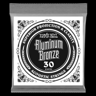 Ernie Ball P10730 Aluminum Bronze Wound Acoustic Guitar Strings, .030