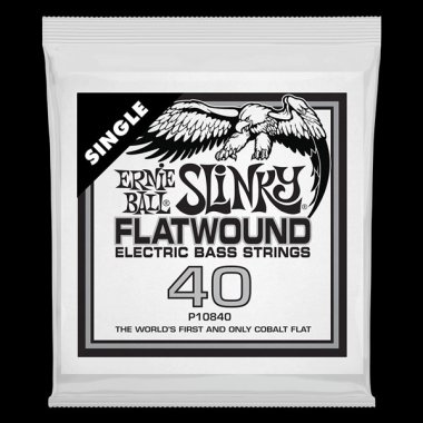 Ernie Ball P10840 Slinky Flatwound Electric Bass String Single .040