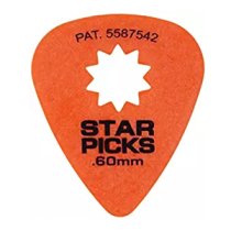 Everly Star Pick, Orange .060, One Pick