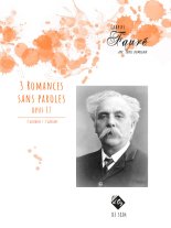 Faure arr. by Dumigan | 3 Romances sans paroles, Opus 17 for 2 guitars