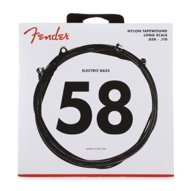Fender 9120M Black Nylon Tape Wound Electric Bass Strings (58-110)
