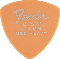 Fender Dura-Tone Butterscotch Blonde Medium Heavy 346 Guitar Pick Rounded Triangle, One Pick
