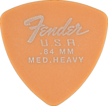 Fender Dura-Tone Butterscotch Blonde Medium Heavy 346 Guitar Pick Rounded Triangle, One Pick