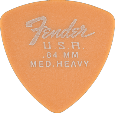 Fender Dura-Tone Butterscotch Blonde Medium Heavy 346 Guitar Pick Rounded Triangle, One Pick