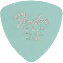 Fender Dura-Tone Daphne Blue Thin 346 Guitar Pick Rounded Triangle, One Pick