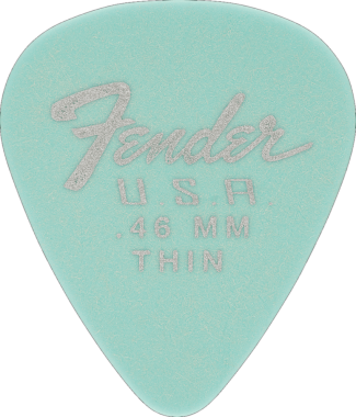 Fender Dura-Tone Daphne Blue Thin 351 Guitar Pick Classic Teardrop, One Pick