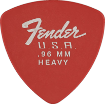 Fender Dura-Tone Fiesta Red Heavy 346 Guitar Pick Rounded Triangle, One Pick