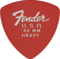 Fender Dura-Tone Fiesta Red Heavy 346 Guitar Pick Rounded Triangle, One Pick