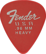Fender Dura-Tone Fiesta Red Heavy 351 Guitar Pick Classic Teardrop, One Pick