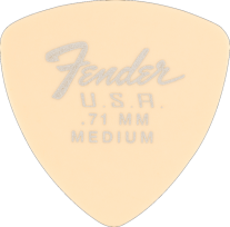 Fender Dura-Tone Olympic White Medium 346 Guitar Pick Rounded Triangle, One Pick