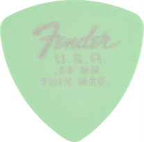 Fender Dura-Tone Surf Green Thin 346 Guitar Pick Rounded Triangle, One Pick