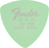 Fender Dura-Tone Surf Green Thin 346 Guitar Pick Rounded Triangle, One Pick