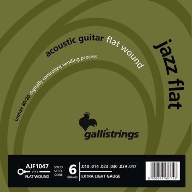 Galli AJF 1047 Jazz Flat 80/20 Bronze Acoustic Strings Ex Lt 10-47